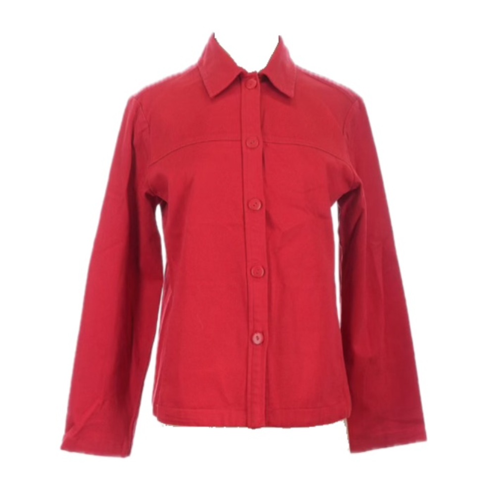 Pendleton Stretch Cotton Button Up Jacket Red Siz… - image 1